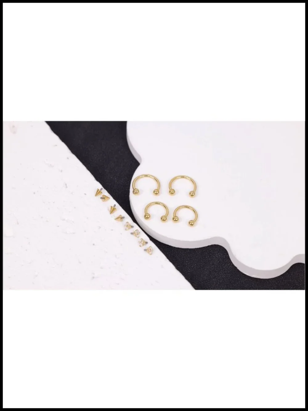 16G 18G G23 Pure Titanium Horseshoe Septum Ring Nose Hoop Internally Threaded